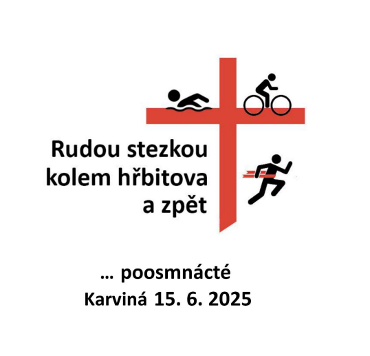 Rudou stezkou kolem hřbitova a zpět